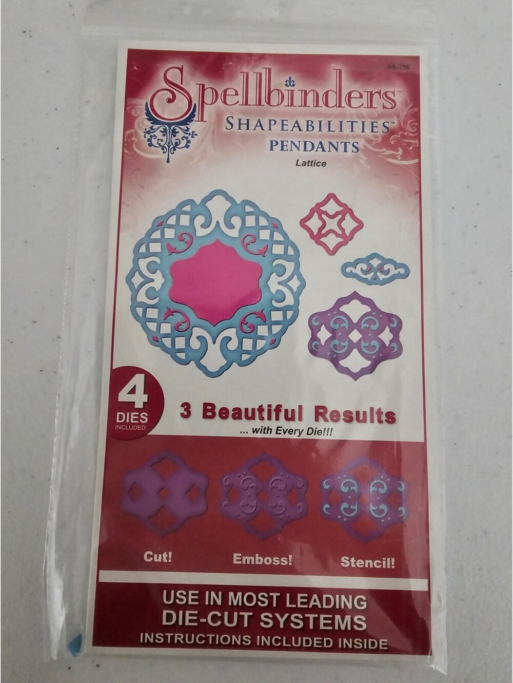 Spellbinders Shapeabilities Pendants Steel Craft Die Set Lattice
